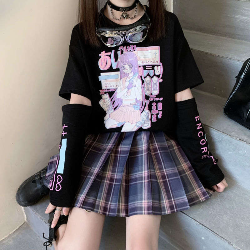 y2k-kawaii-fashion-Y2K Anime Top--Pinky Dollz