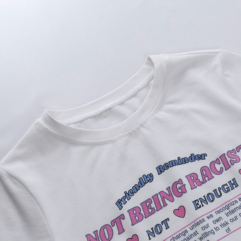 y2k-kawaii-fashion-Friendly Reminder Baby Girl T Shirt--Pinky Dollz