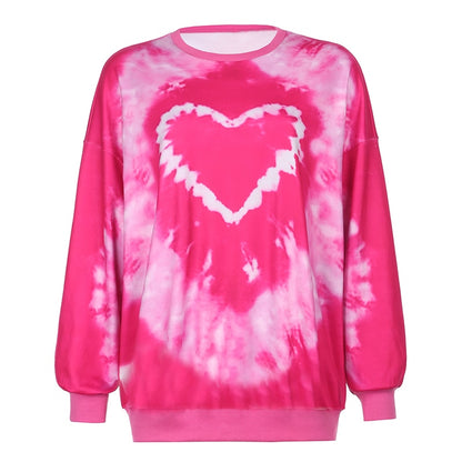 y2k-kawaii-fashion-Heart Oversized Sweatshirts-Pink-S-Pinky Dollz