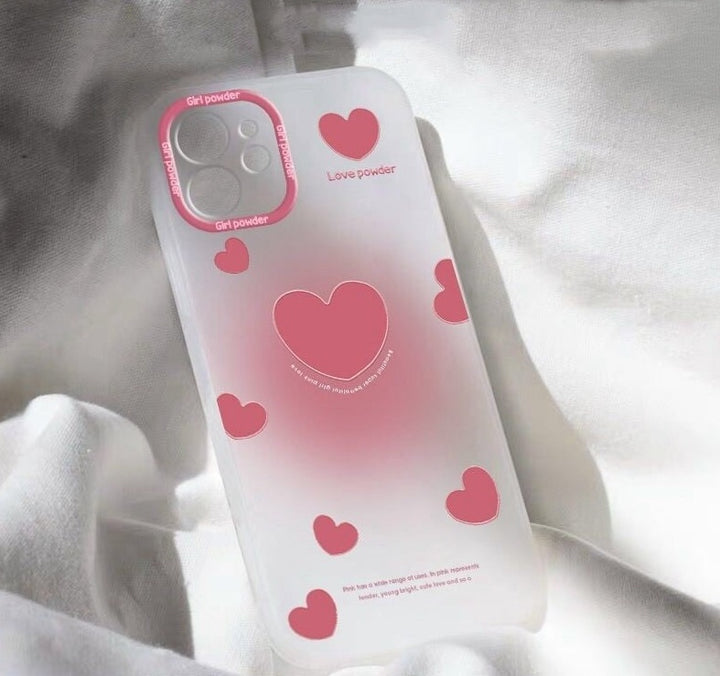 y2k-kawaii-fashion-Matte Hearts iPhone Care-Pinky Dollz