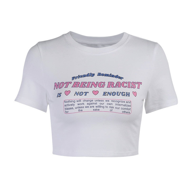 y2k-kawaii-fashion-Friendly Reminder Baby Girl T Shirt-White-S-Pinky Dollz