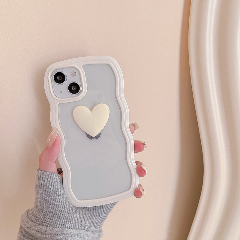 y2k-kawaii-fashion-Candy Love Heart Wave iPhone Case-iPhone X-White-Pinky Dollz