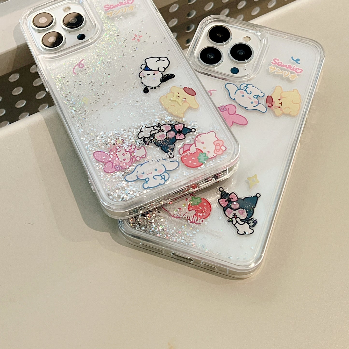 y2k-kawaii-fashion-Sanrio Clear iPhone Case--Pinky Dollz