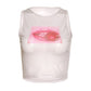 y2k-kawaii-fashion-Gloss Mesh Crop Top--Pinky Dollz