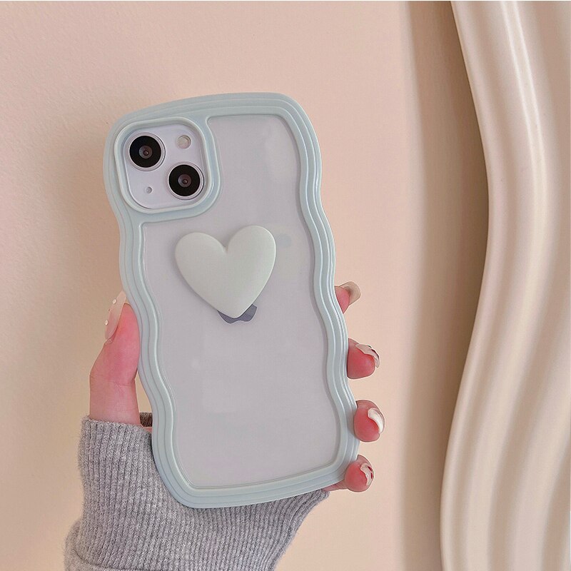y2k-kawaii-fashion-Candy Love Heart Wave iPhone Case-iPhone X-Light Blue-Pinky Dollz