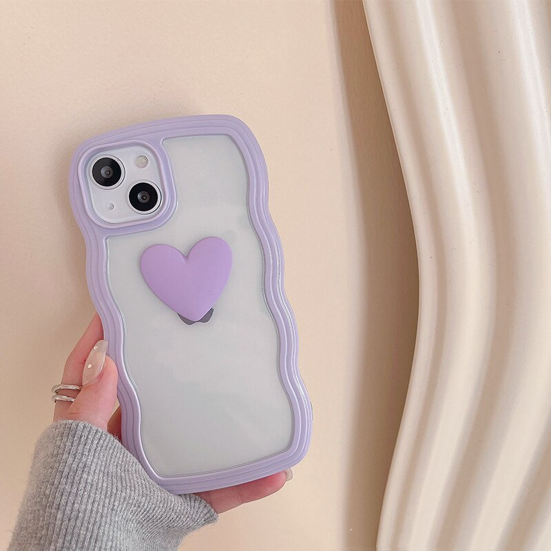 y2k-kawaii-fashion-Candy Love Heart Wave iPhone Case-iPhone X-Purple-Pinky Dollz