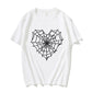 y2k-kawaii-fashion-Heart Web T Shirt-White Black-M-Pinky Dollz