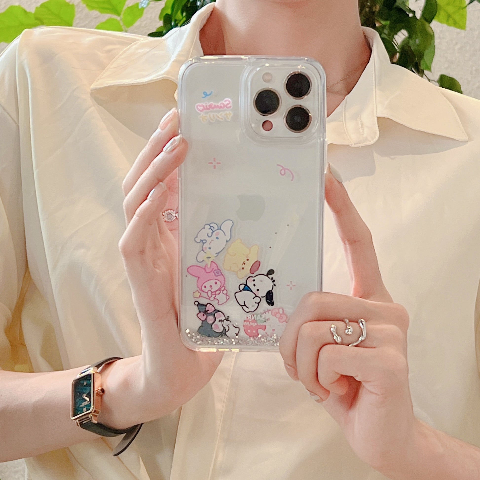 y2k-kawaii-fashion-Sanrio Clear iPhone Case-iPhone 14 ProMax-Pinky Dollz