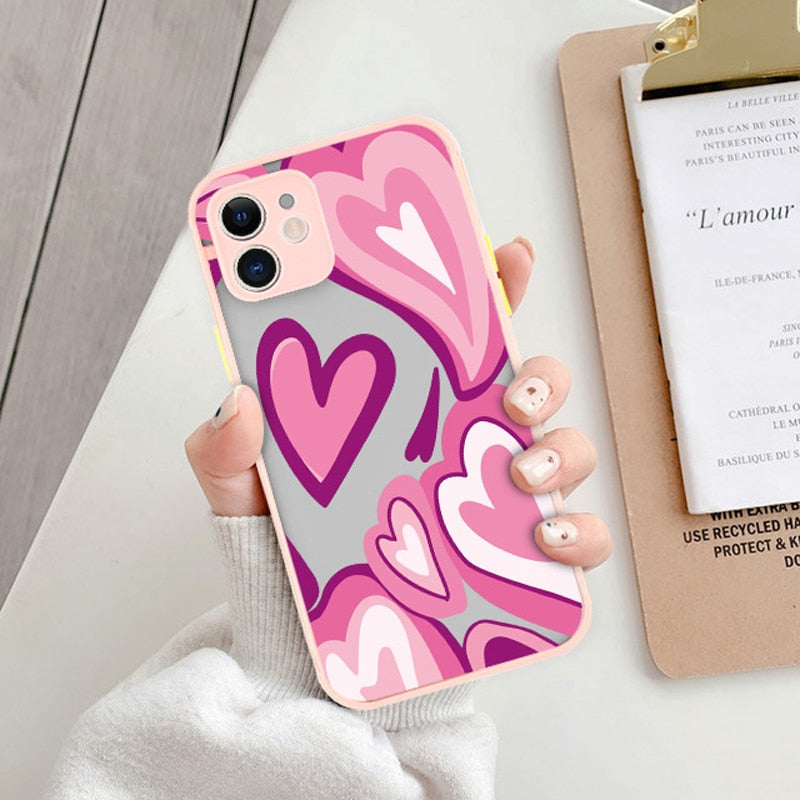 y2k-kawaii-fashion-Matte Love Heart iPhone Case-For iPhone 7-T3-Pinky Dollz