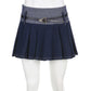 y2k-kawaii-fashion-Y2K Denim Low Waist Pleated Skirt--Pinky Dollz
