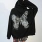 y2k-kawaii-fashion-Grungy Butterfly Zip Hoodie--Pinky Dollz
