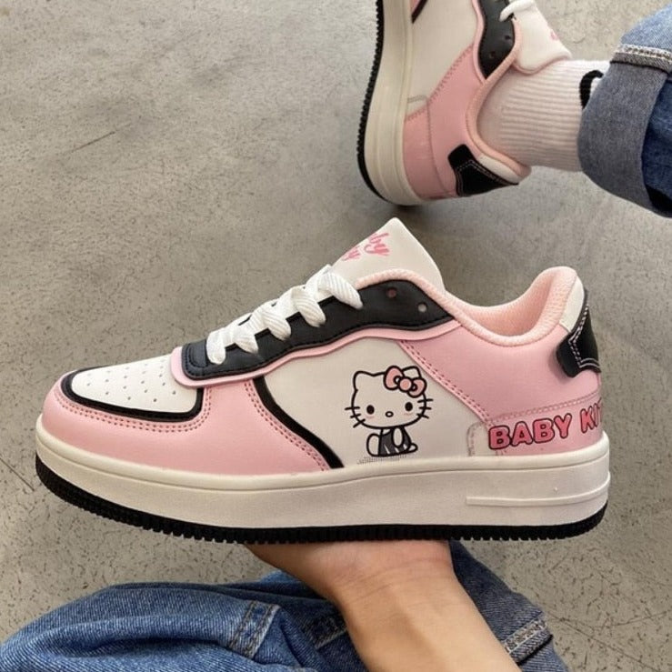 y2k-kawaii-fashion-Hello Kitty Sneakers--Pinky Dollz