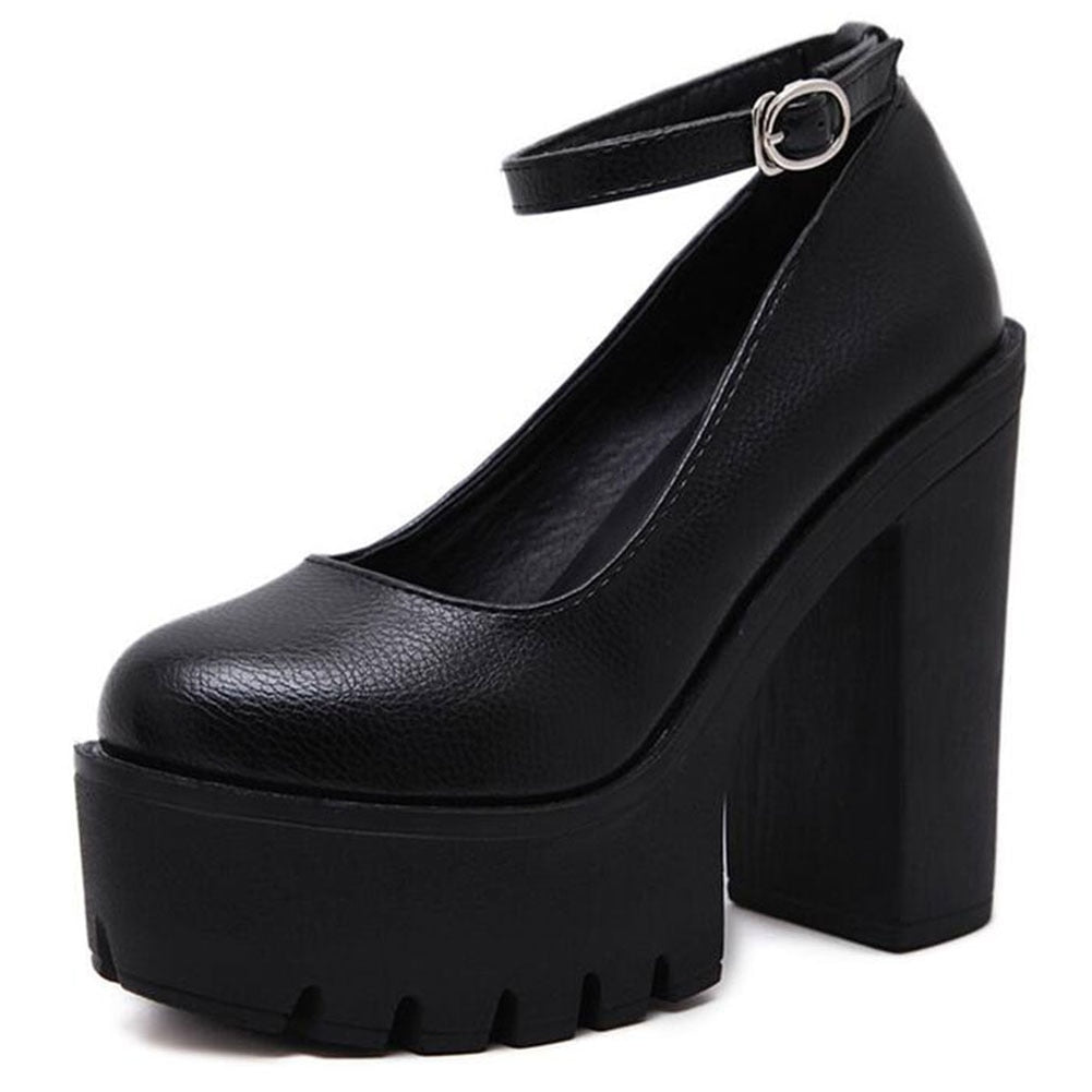 y2k-kawaii-fashion-Chunky Mary Jane Ankle Strap Platform Heels-Black 2-5-Pinky Dollz