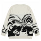 y2k-kawaii-fashion-Illusion Graphic Knit Sweater--Pinky Dollz