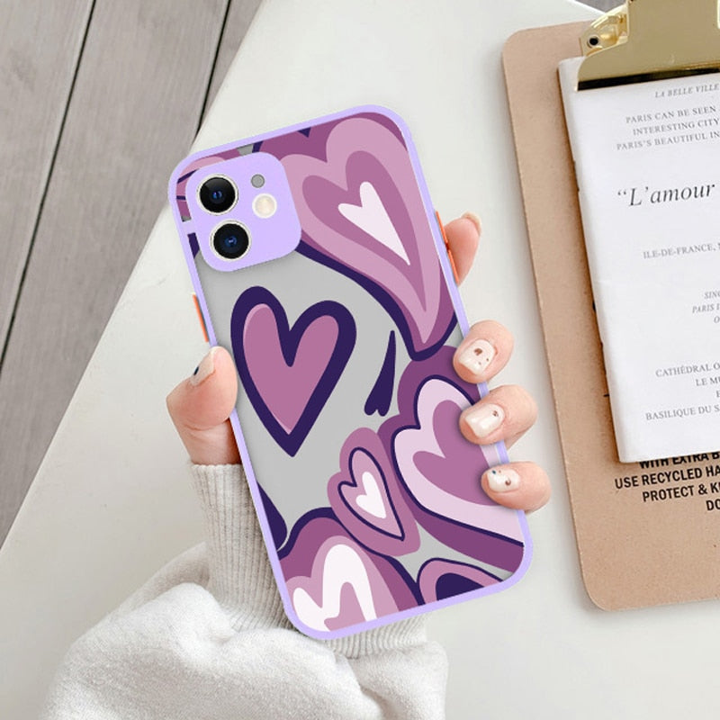 y2k-kawaii-fashion-Matte Love Heart iPhone Case-For iPhone 7-T6-Pinky Dollz