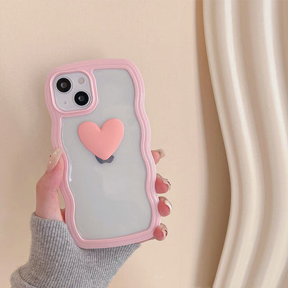 y2k-kawaii-fashion-Candy Love Heart Wave iPhone Case-iPhone X-Pink-Pinky Dollz
