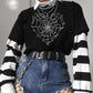 y2k-kawaii-fashion-Heart Web T Shirt--Pinky Dollz