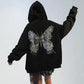 y2k-kawaii-fashion-Grungy Butterfly Zip Hoodie--Pinky Dollz