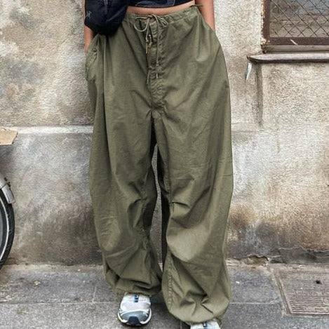 y2k-kawaii-fashion-Baggy Balloon Trouser-Green-S-Pinky Dollz