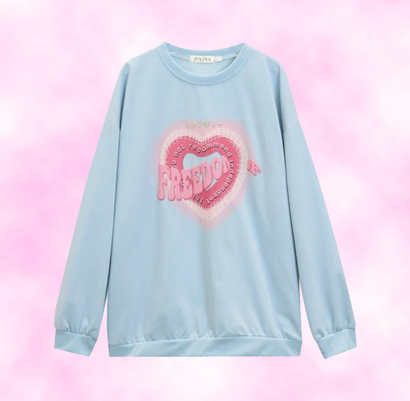 y2k-kawaii-fashion-Freedom Heart Jumper--Pinky Dollz