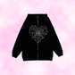 y2k-kawaii-fashion-Heart Web Zip Hoodie--Pinky Dollz