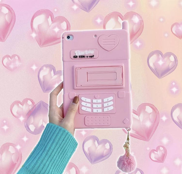 y2k-kawaii-fashion-Pinky Silicone iPad Case-Pinky Dollz