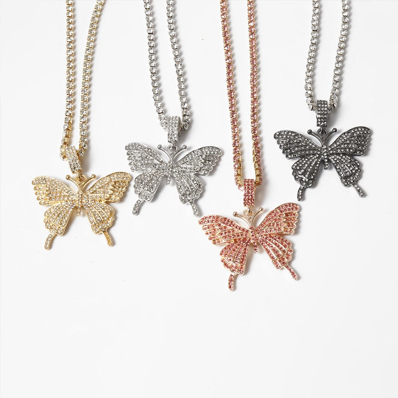 y2k-kawaii-fashion-VIP Butterfly Necklace--Pinky Dollz