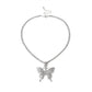 y2k-kawaii-fashion-VIP Butterfly Necklace-Silver-Pinky Dollz