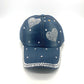 y2k-kawaii-fashion-Heart Rhinestone Hat-Dark Denim-55-60cm-Pinky Dollz