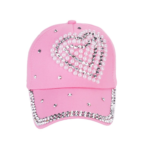 y2k-kawaii-fashion-Heart Pearl Beaded Hat-Baby Pink-Pinky Dollz