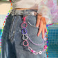 y2k-kawaii-fashion-Y2K Rainbow Heart Chain--Pinky Dollz