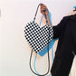 y2k-kawaii-fashion-Checkered Heart Handbag--Pinky Dollz