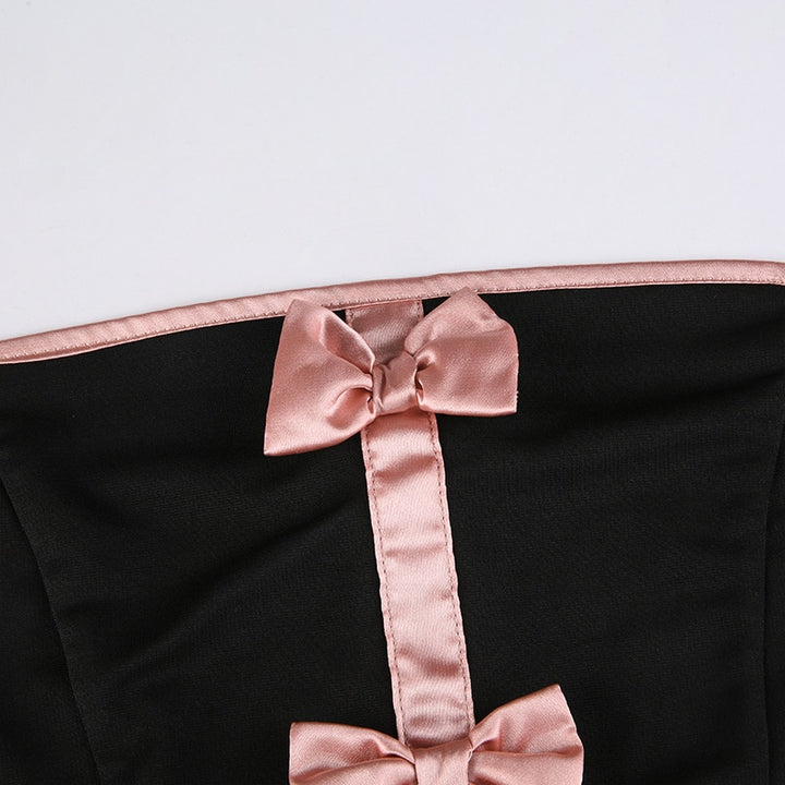 y2k-kawaii-fashion-Pink Bow Corset Top-Pinky Dollz