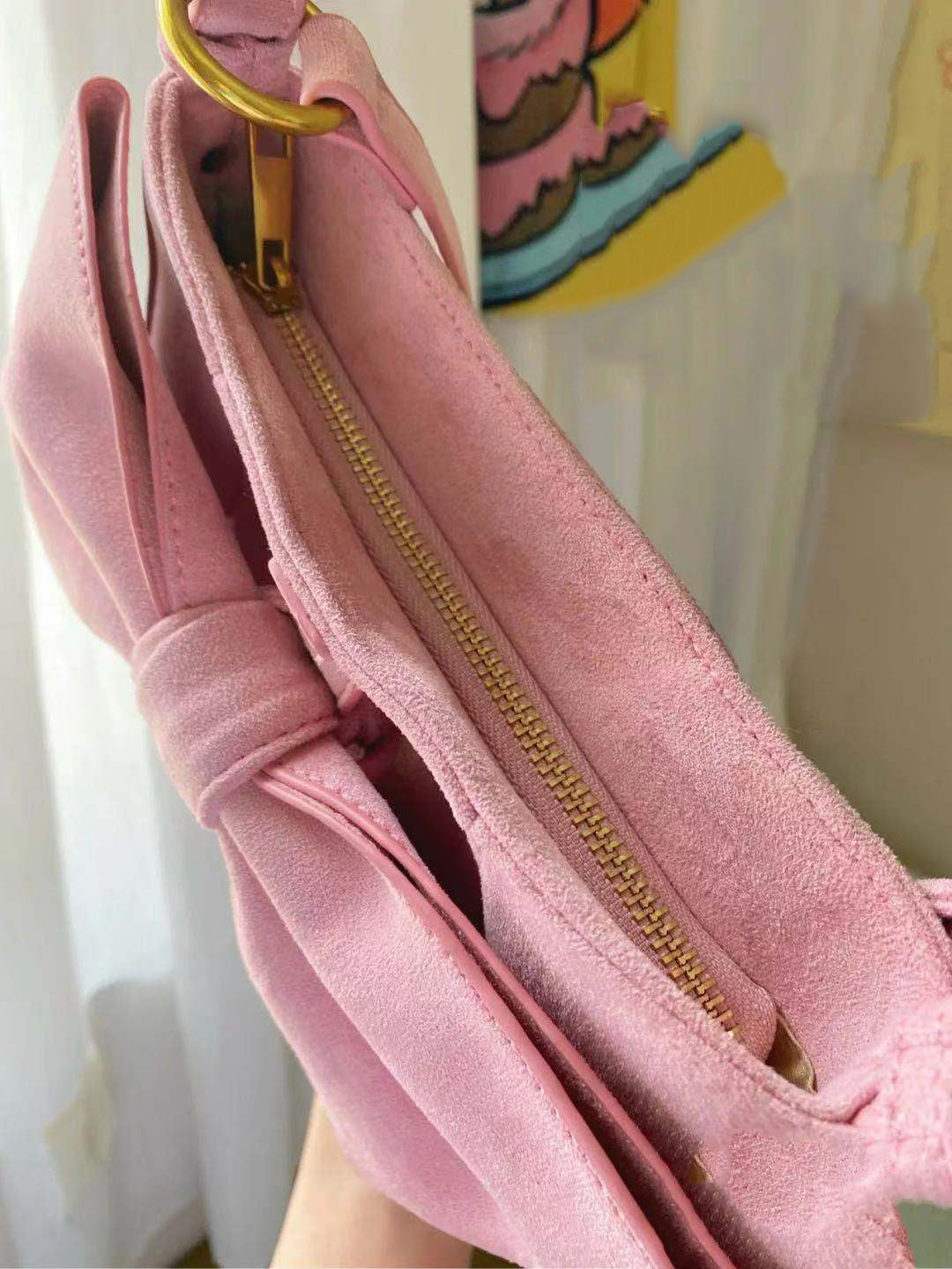 y2k-kawaii-fashion-Girly Pink Bow Handbag--Pinky Dollz