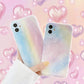 y2k-kawaii-fashion-RAINBOW COTTON CANDY IPHONE CASE--Pinky Dollz