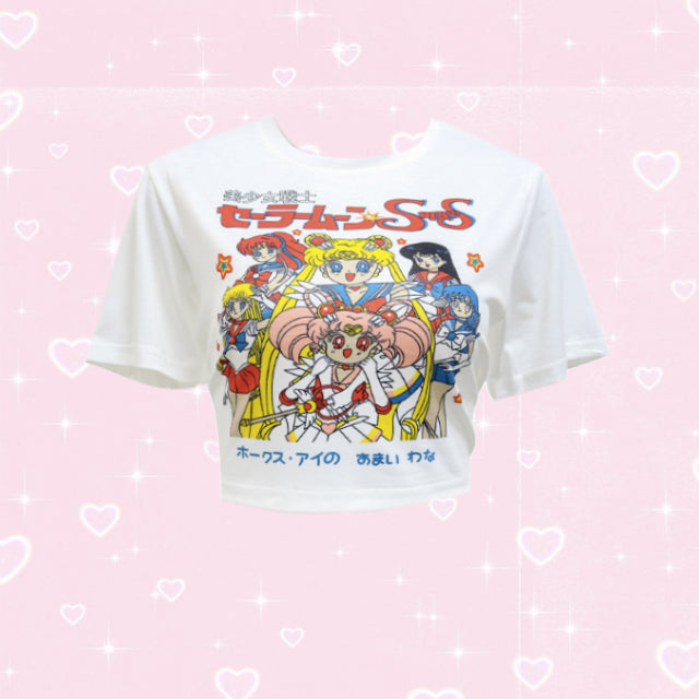 y2k-kawaii-fashion-Sailor Moon Crop T Shirt--Pinky Dollz